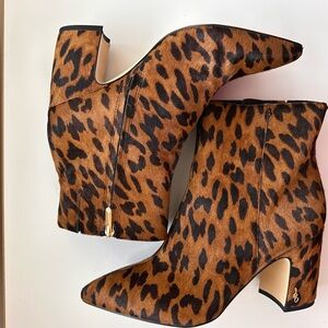 Sam Edelman Hilty Leopard Ankle Boots Size 9